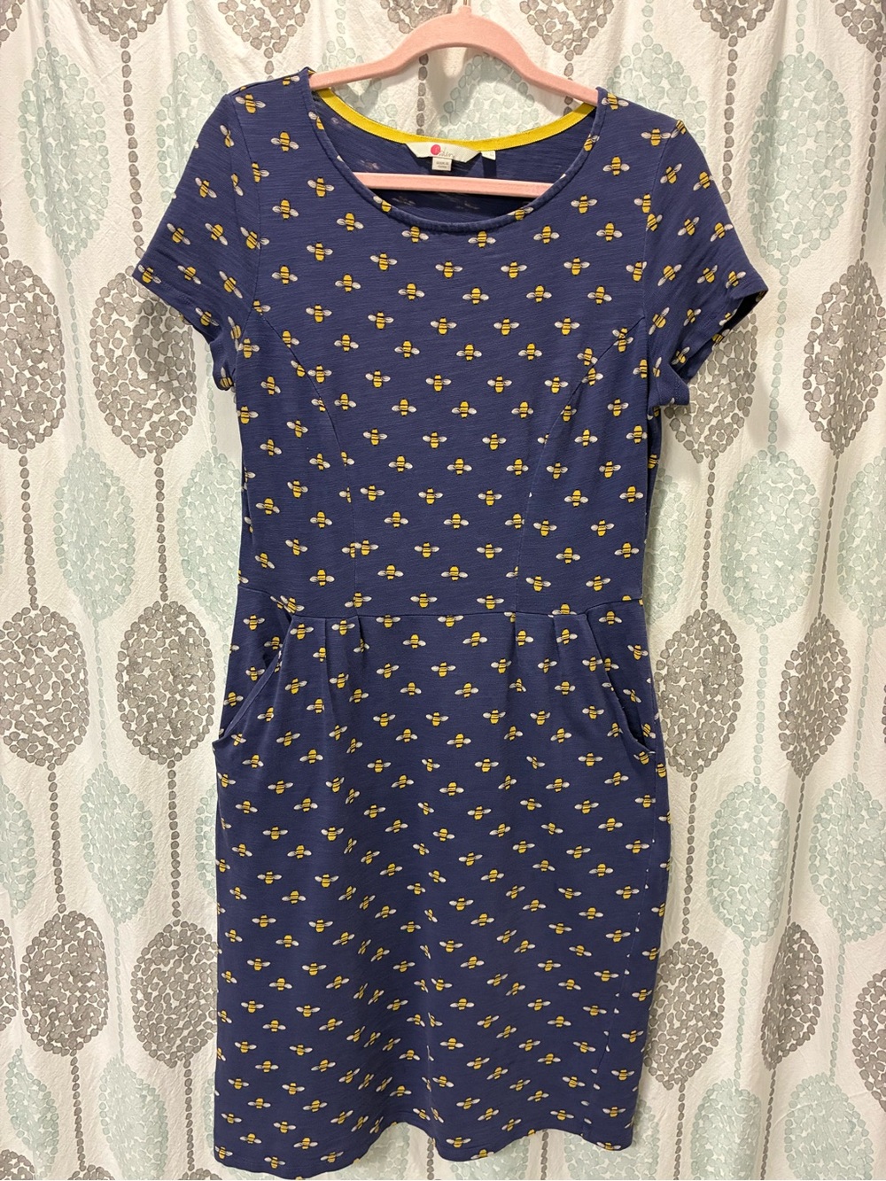 Boden Phoebe Bee Dress US 8R 100% Cotton